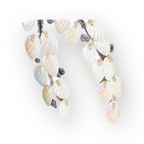 Vintage 50’s: Bernetti ❁ Mother of Pearl Embellish Peplum Velvet Jacket ❁ Black - Picture 10 of 16